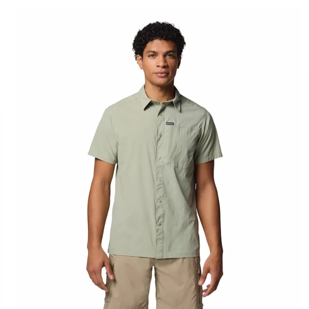 Columbia Men's Sage Peak Woven Short Sleeve Shirt XXL Omni Shade Quick Dry